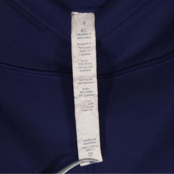 Lululemon Women’s All The Right Places Leggings Ankle‎ Mesh Navy Size 4 - Picture 10 of 10